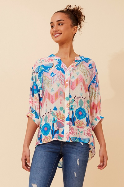 BELINA ABSTRACT PRINT SHIRT