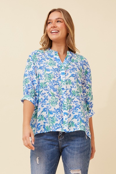 BELINA ABSTRACT PRINT SHIRT