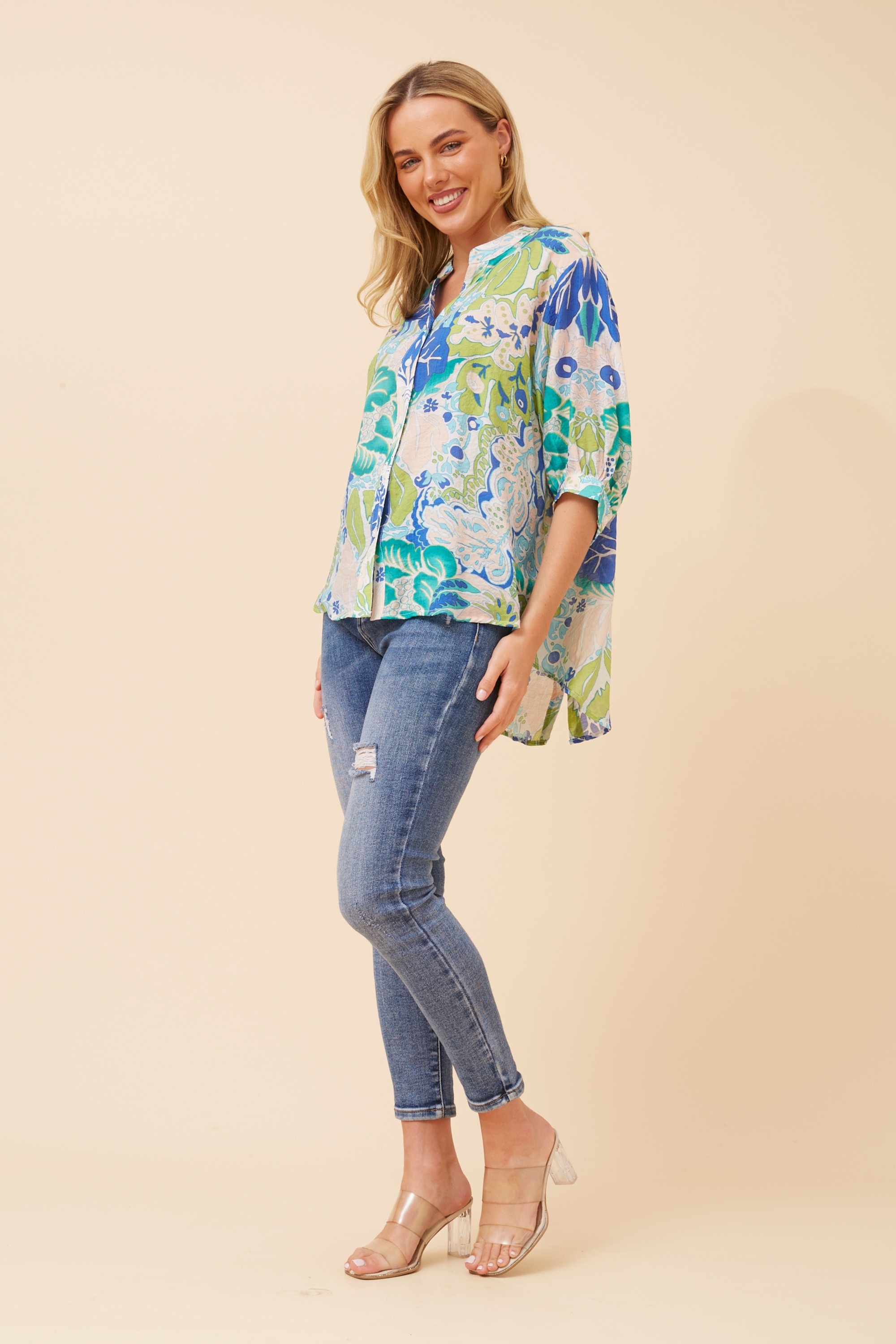 BELINA ABSTRACT PRINT SHIRT