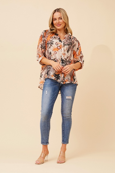 BELINA ABSTRACT PRINT SHIRT