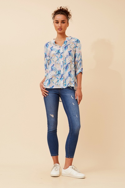 BELINA ABSTRACT PRINT SHIRT