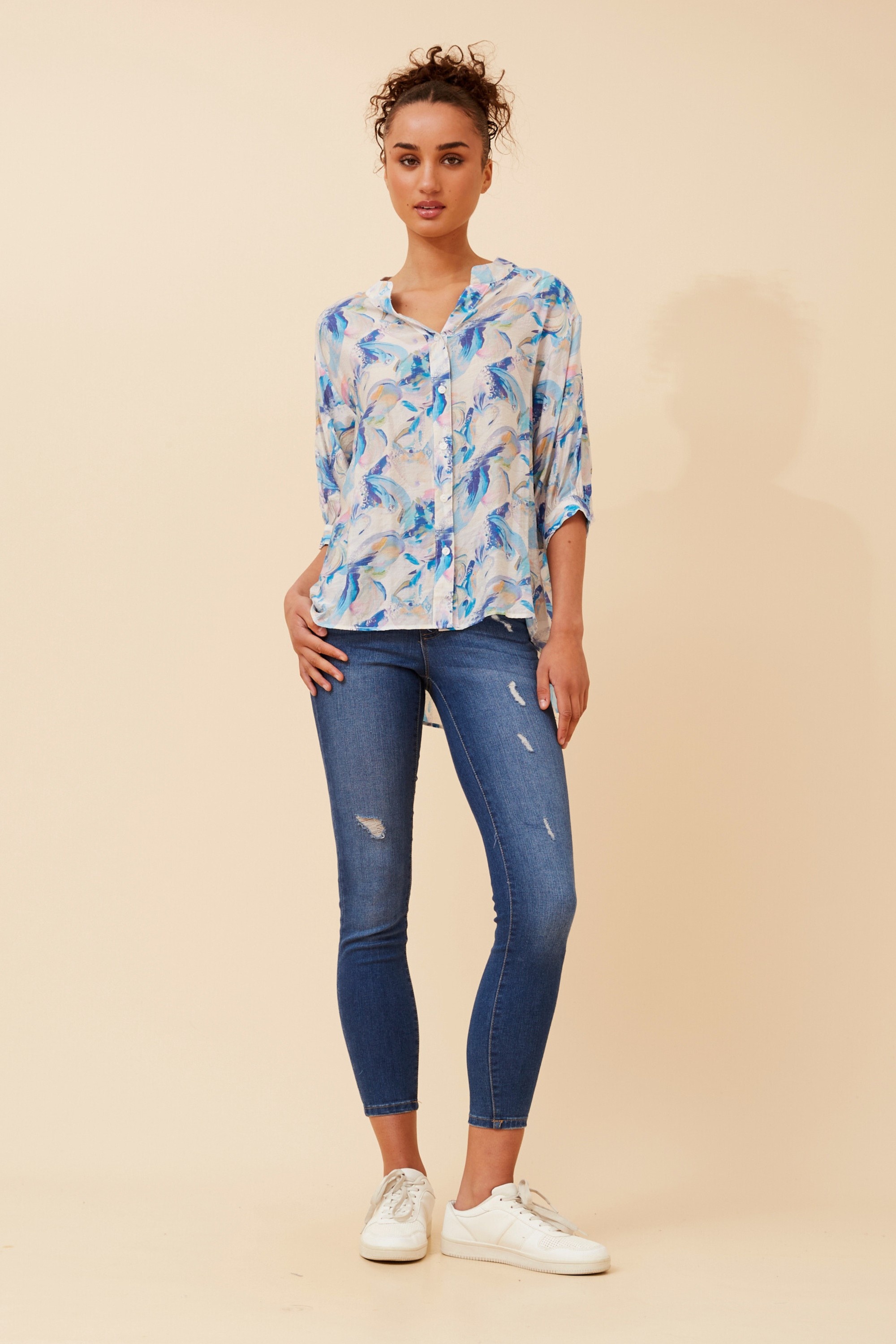 BELINA ABSTRACT PRINT SHIRT