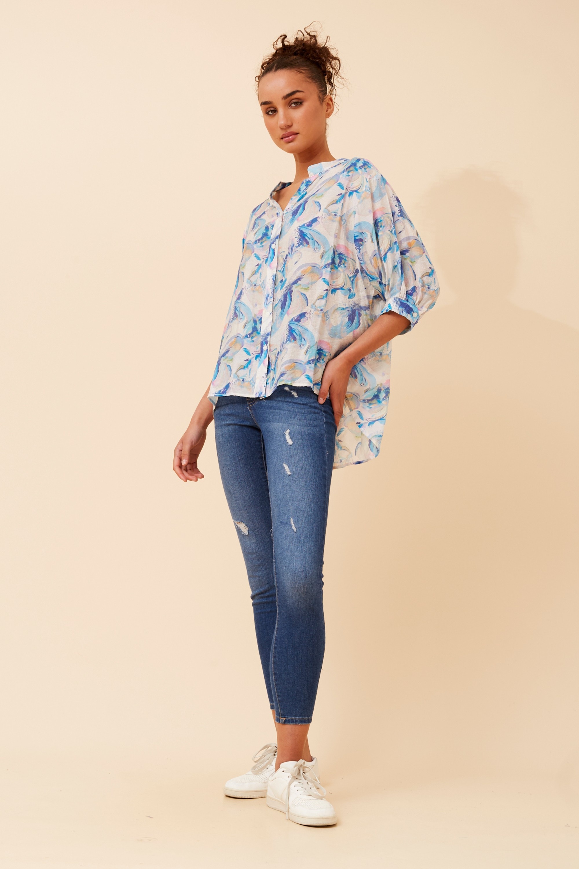 BELINA ABSTRACT PRINT SHIRT