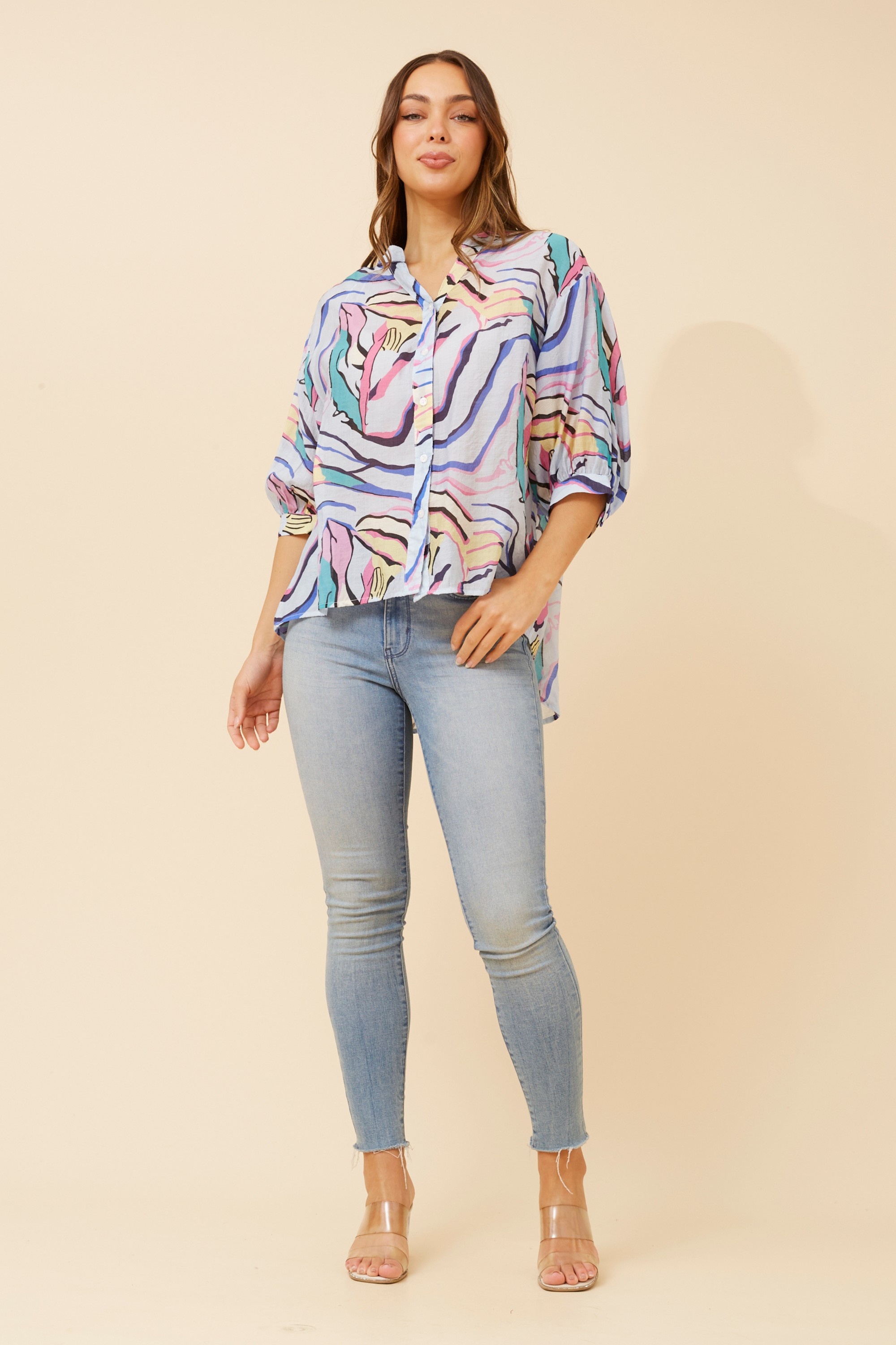 BELINA ABSTRACT PRINT SHIRT