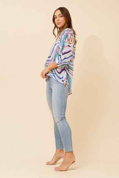 BELINA ABSTRACT PRINT SHIRT