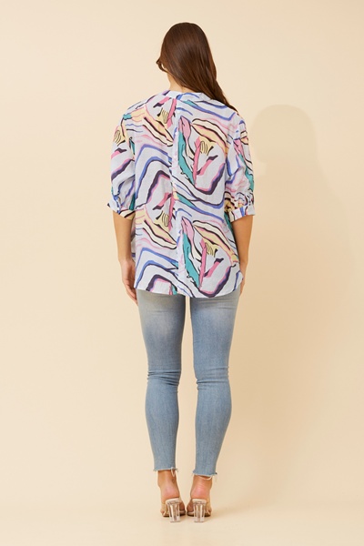 BELINA ABSTRACT PRINT SHIRT
