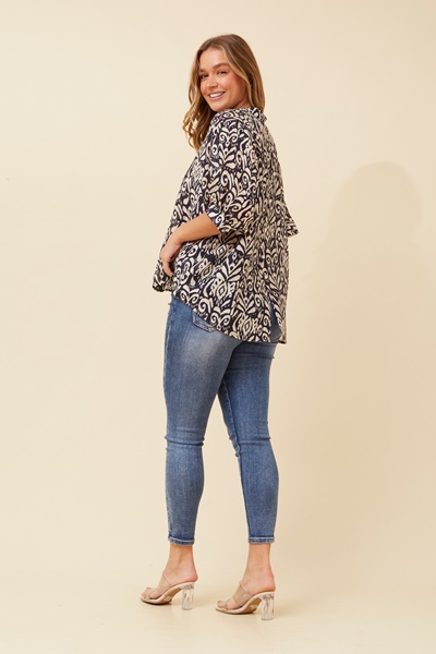 BELINA ABSTRACT PRINT SHIRT