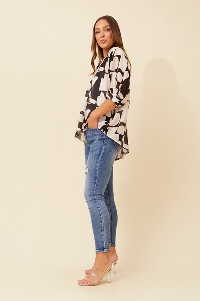 BELINA ABSTRACT PRINT SHIRT