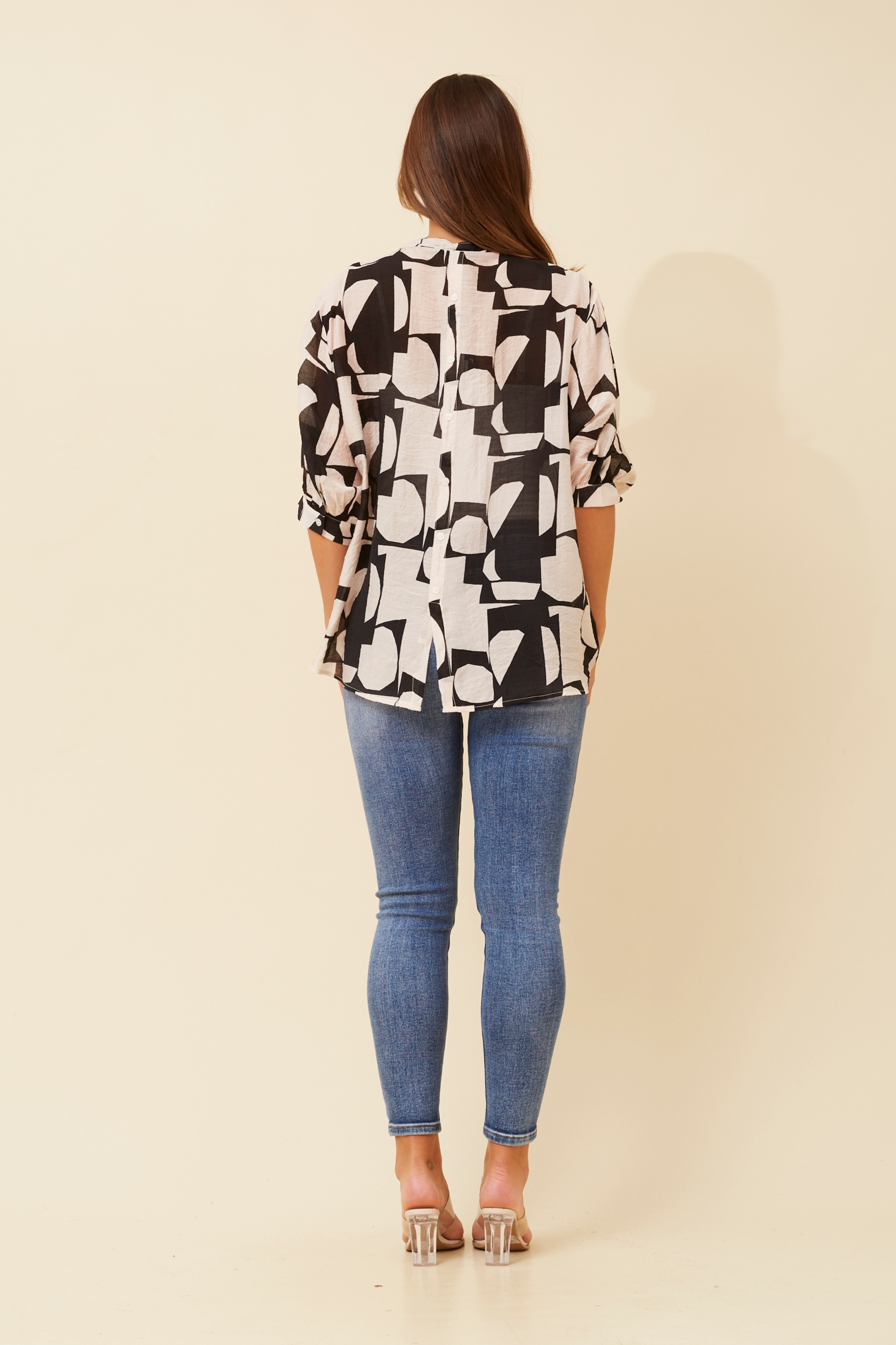BELINA ABSTRACT PRINT SHIRT