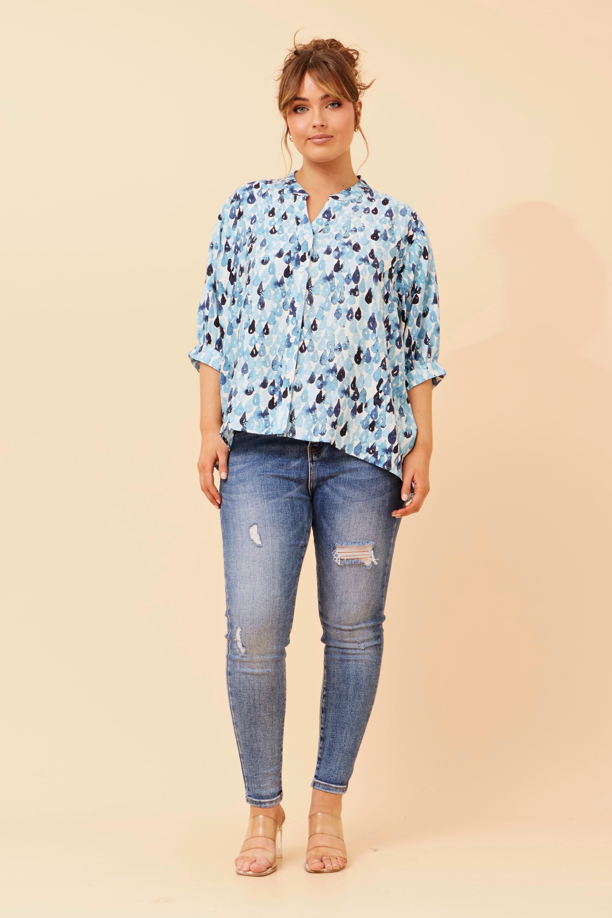 BELINA ABSTRACT PRINT SHIRT