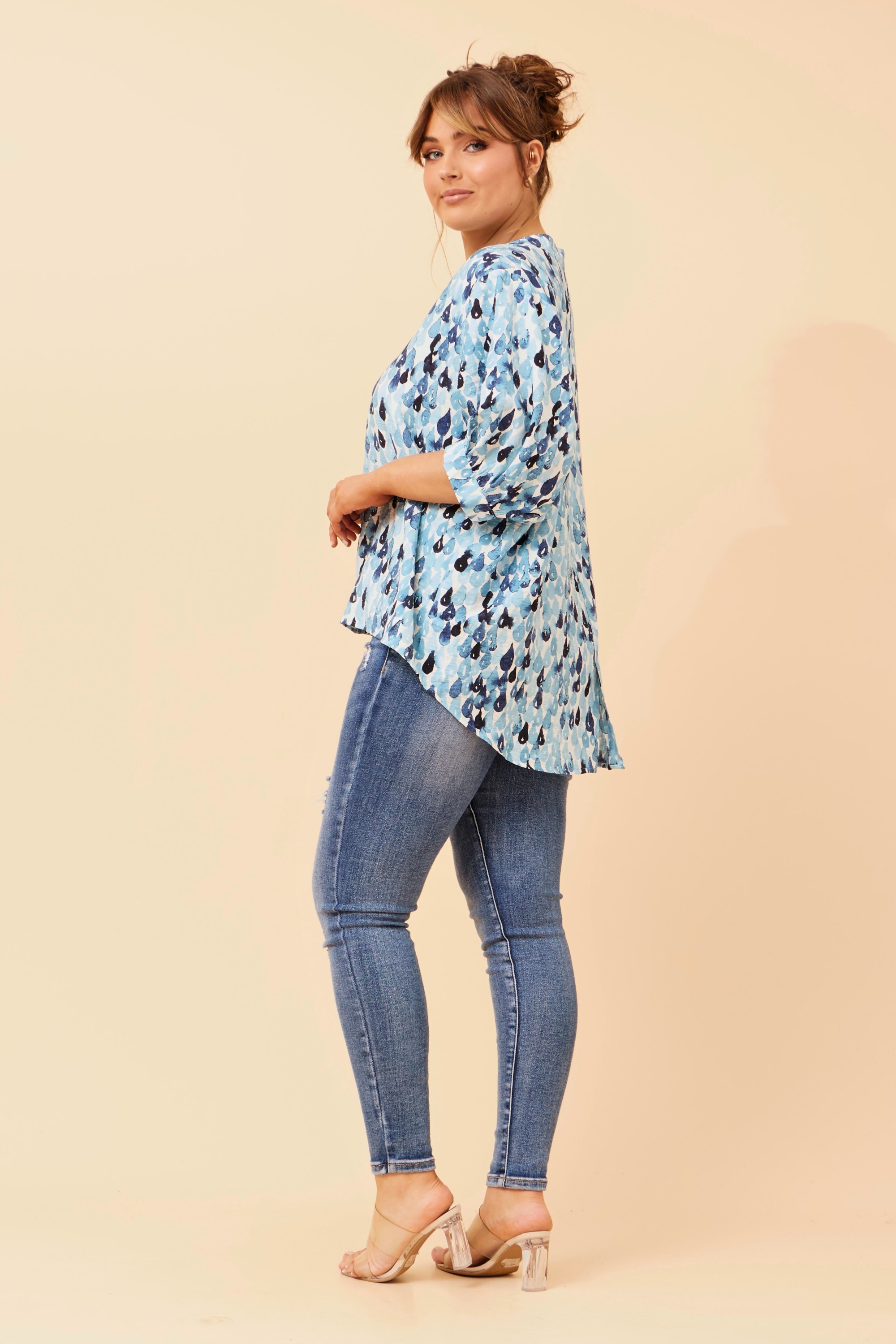 BELINA ABSTRACT PRINT SHIRT