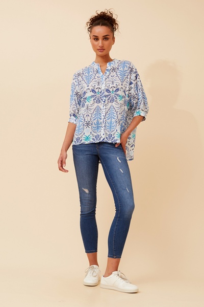 BELINA ABSTRACT PRINT SHIRT