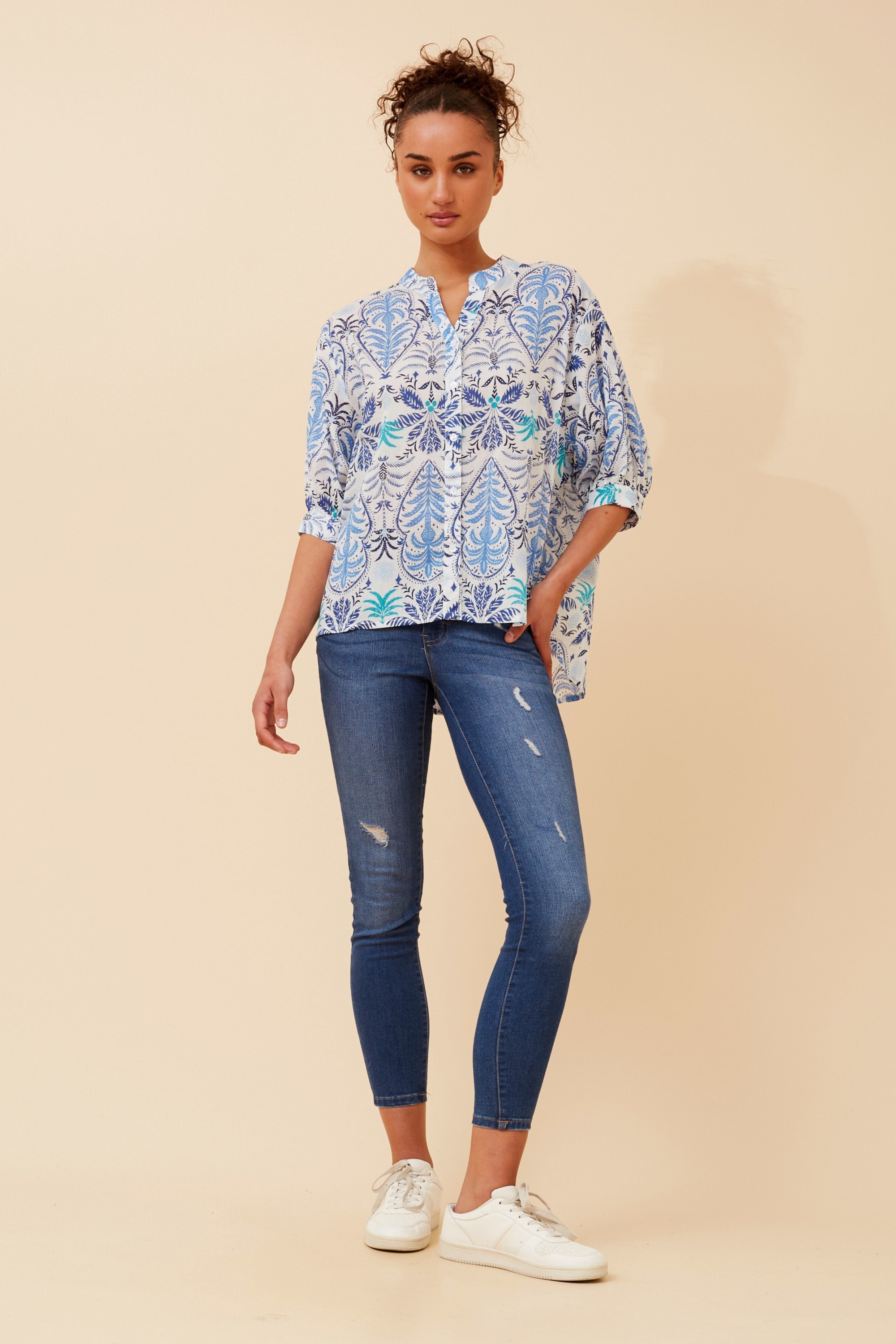 BELINA ABSTRACT PRINT SHIRT