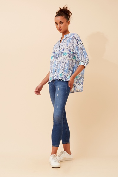 BELINA ABSTRACT PRINT SHIRT