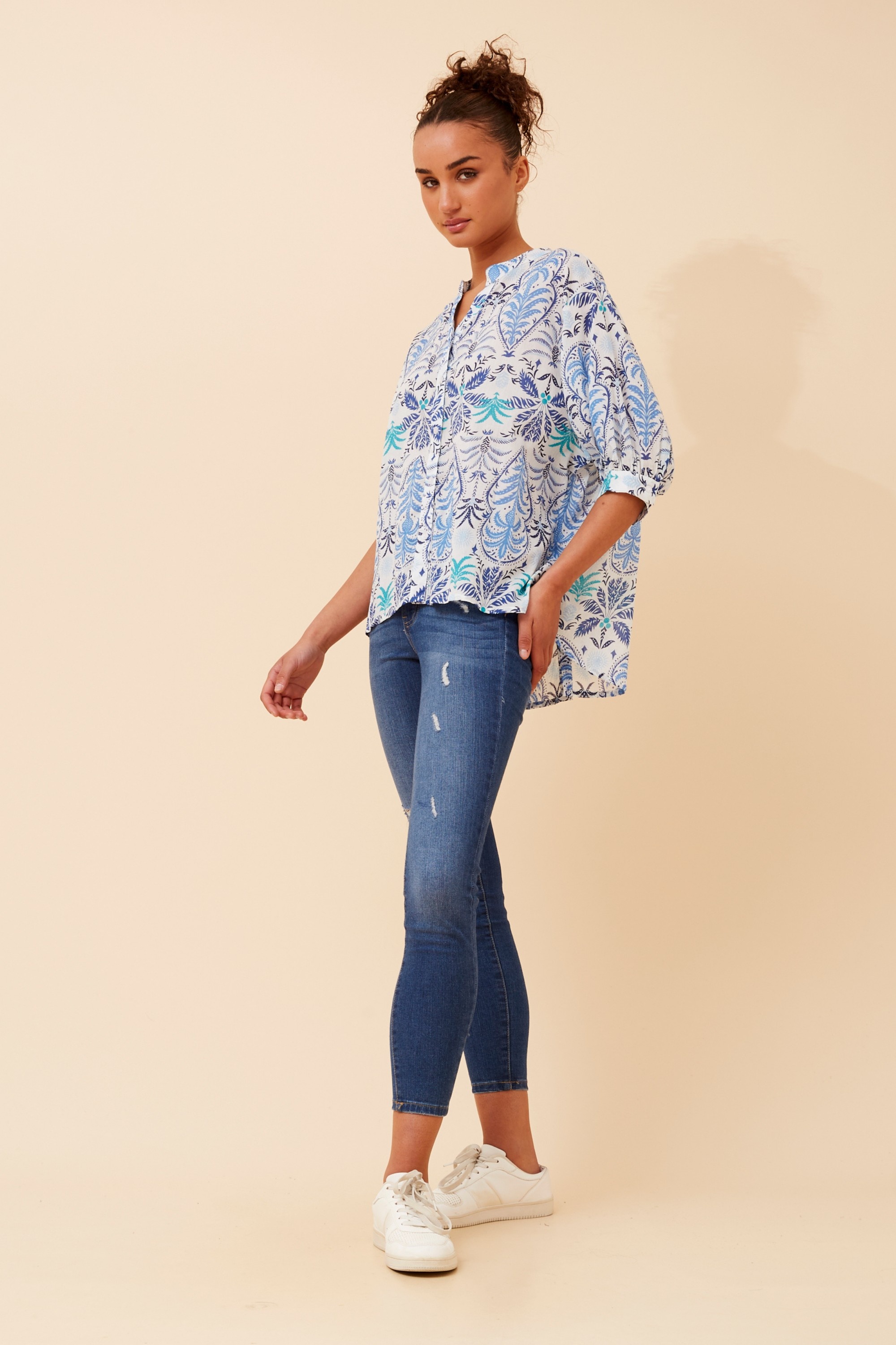BELINA ABSTRACT PRINT SHIRT