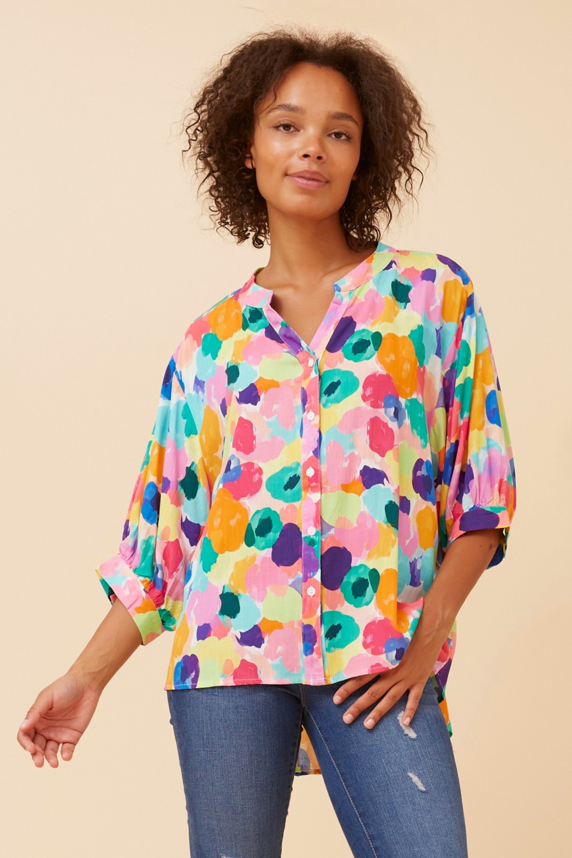BELINA ABSTRACT PRINT SHIRT