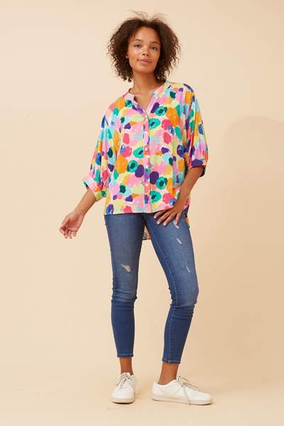 BELINA ABSTRACT PRINT SHIRT