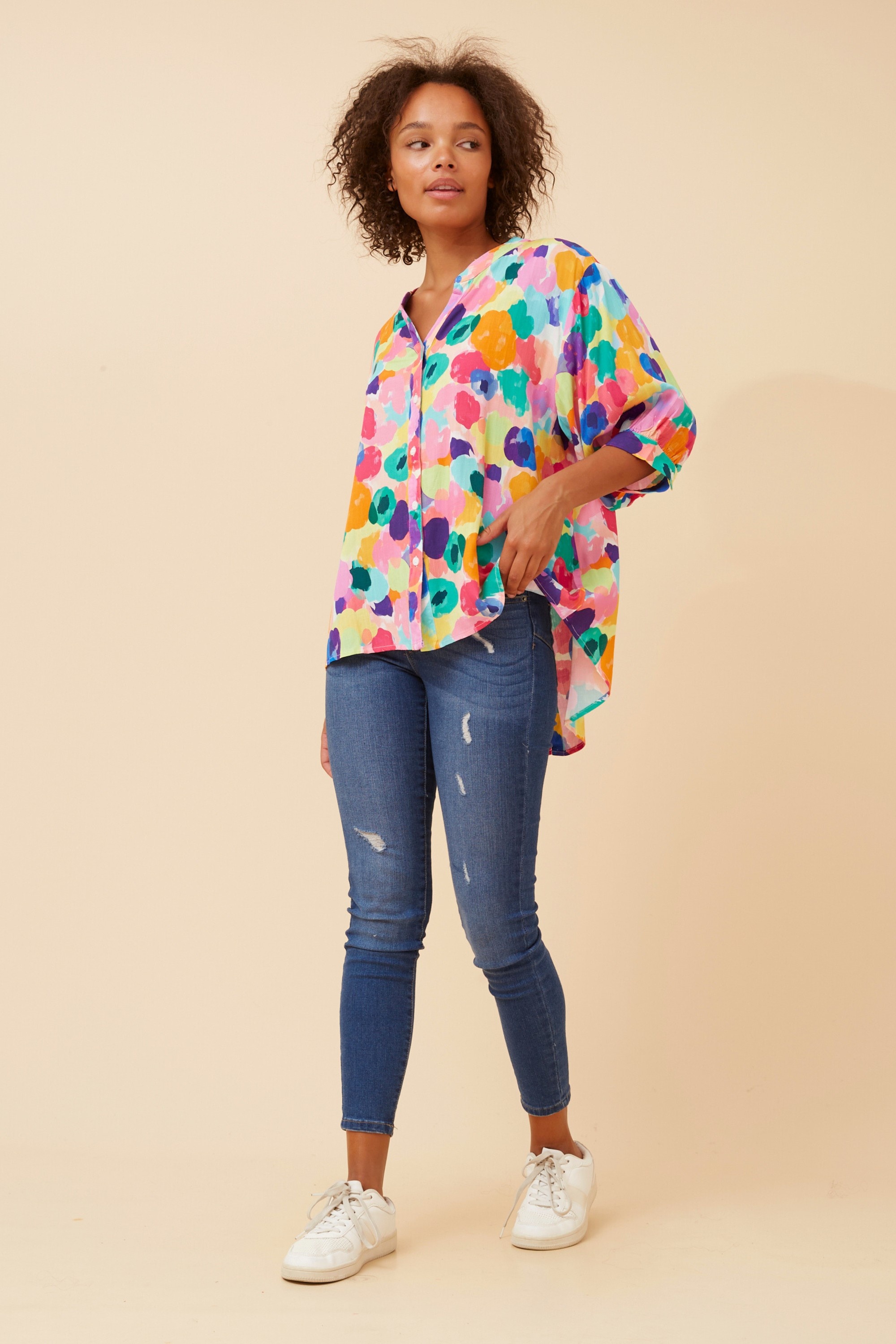 BELINA ABSTRACT PRINT SHIRT