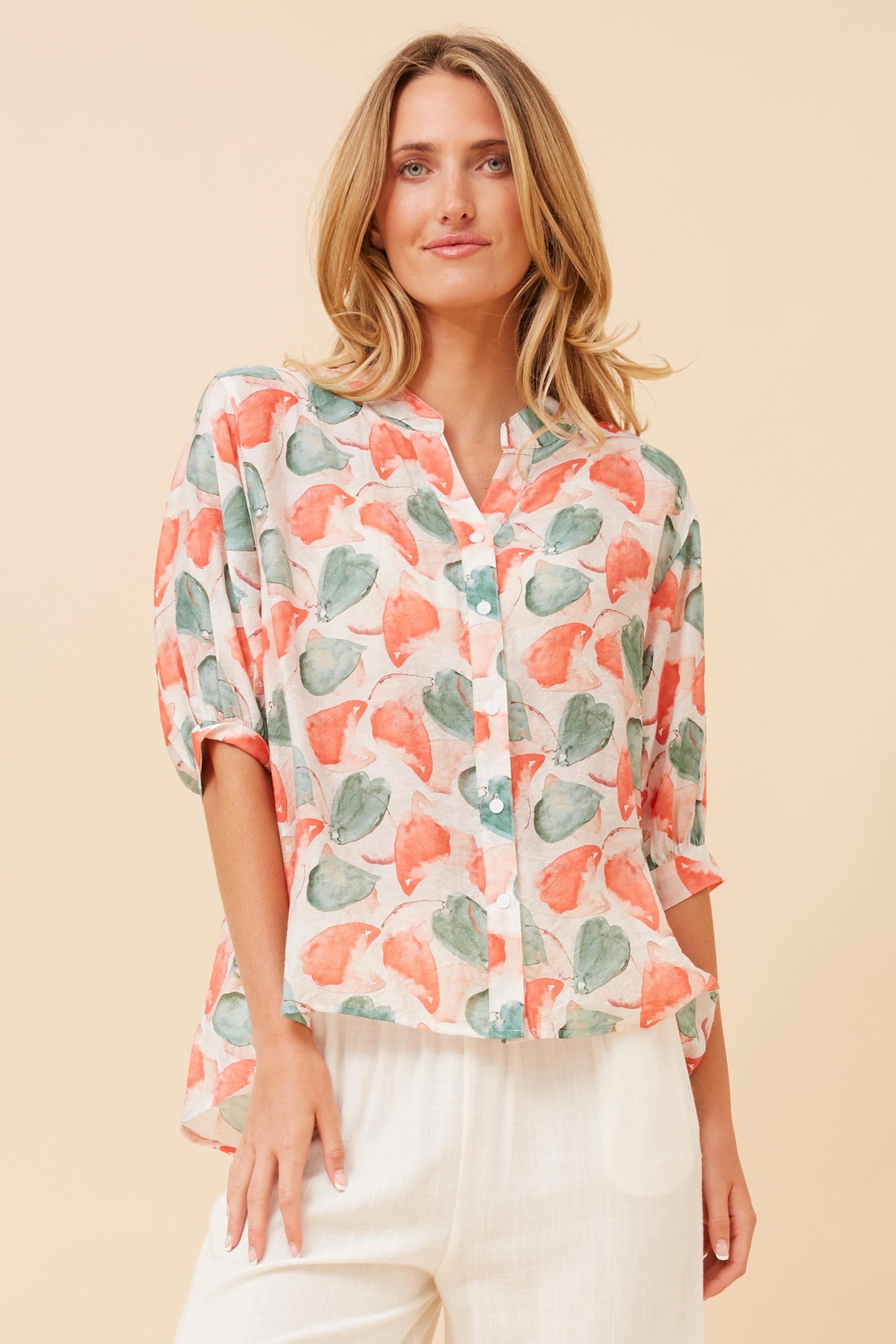 BELINA ABSTRACT PRINT SHIRT