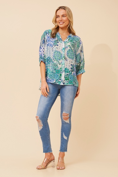 BELINA ABSTRACT PRINT SHIRT