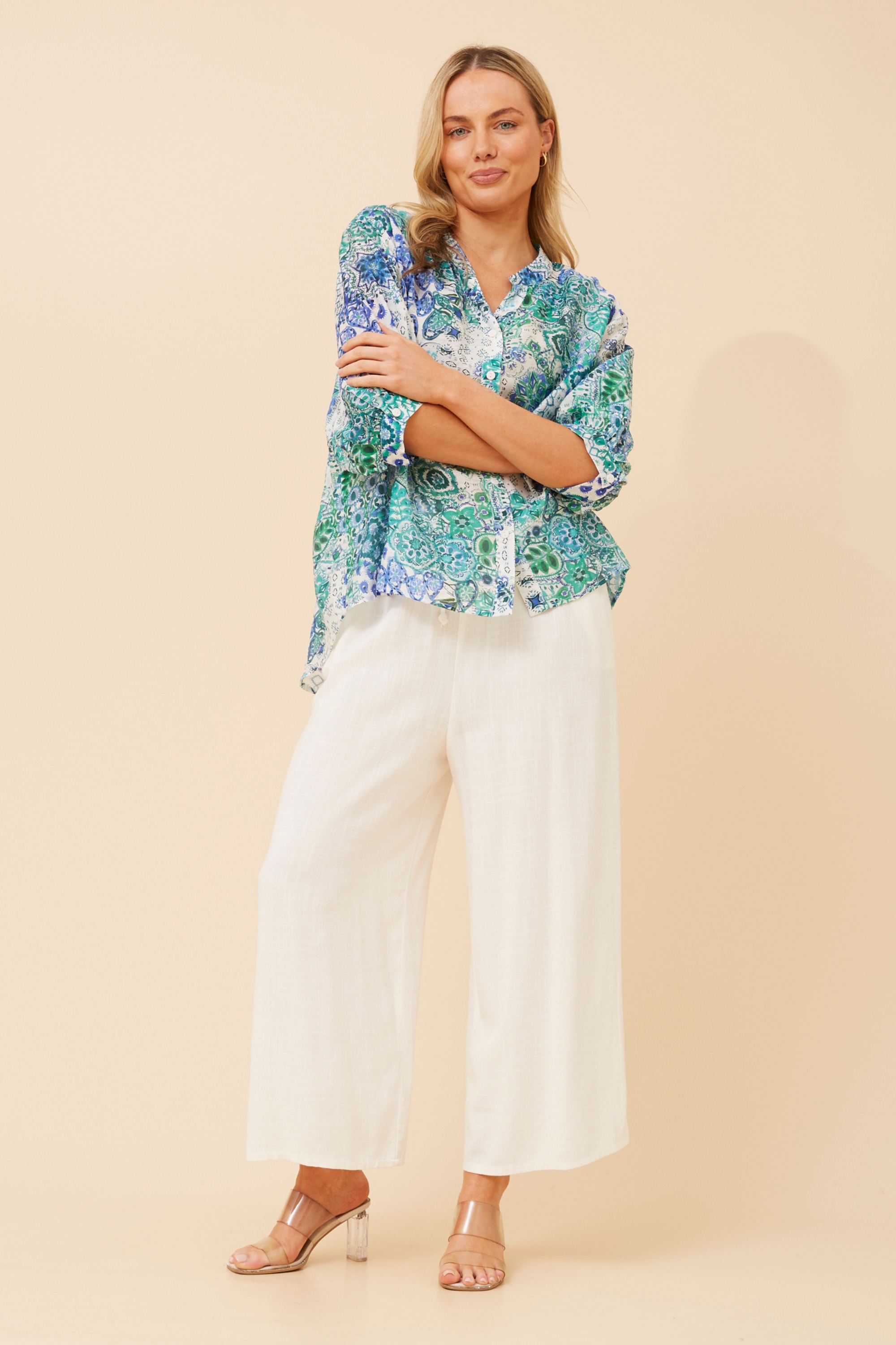 BELINA ABSTRACT PRINT SHIRT