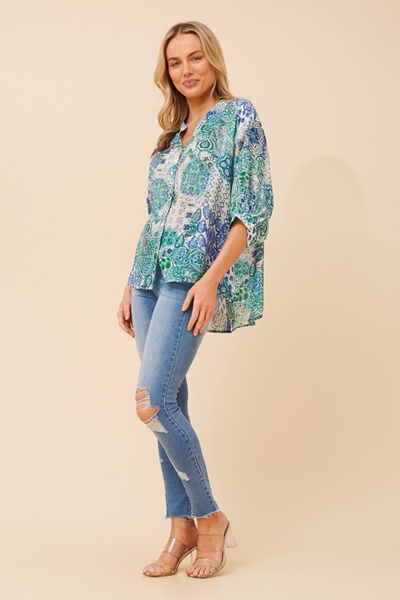BELINA ABSTRACT PRINT SHIRT