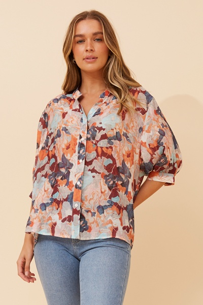BELINA ABSTRACT PRINT SHIRT