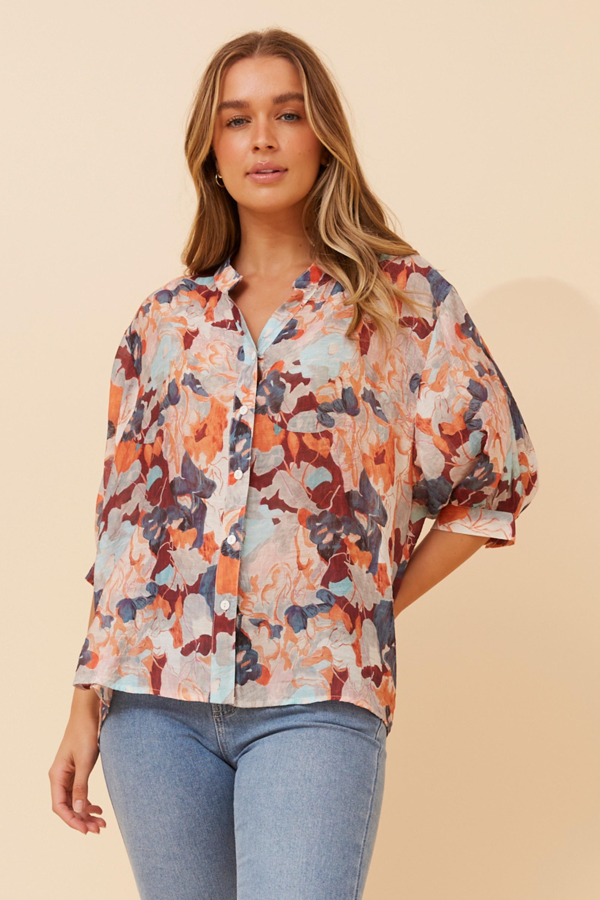 BELINA ABSTRACT PRINT SHIRT