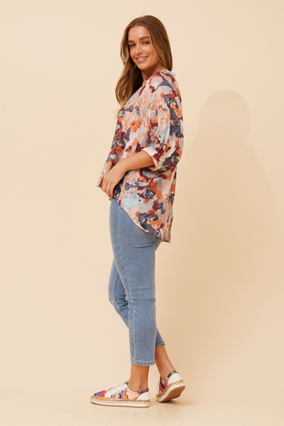 BELINA ABSTRACT PRINT SHIRT