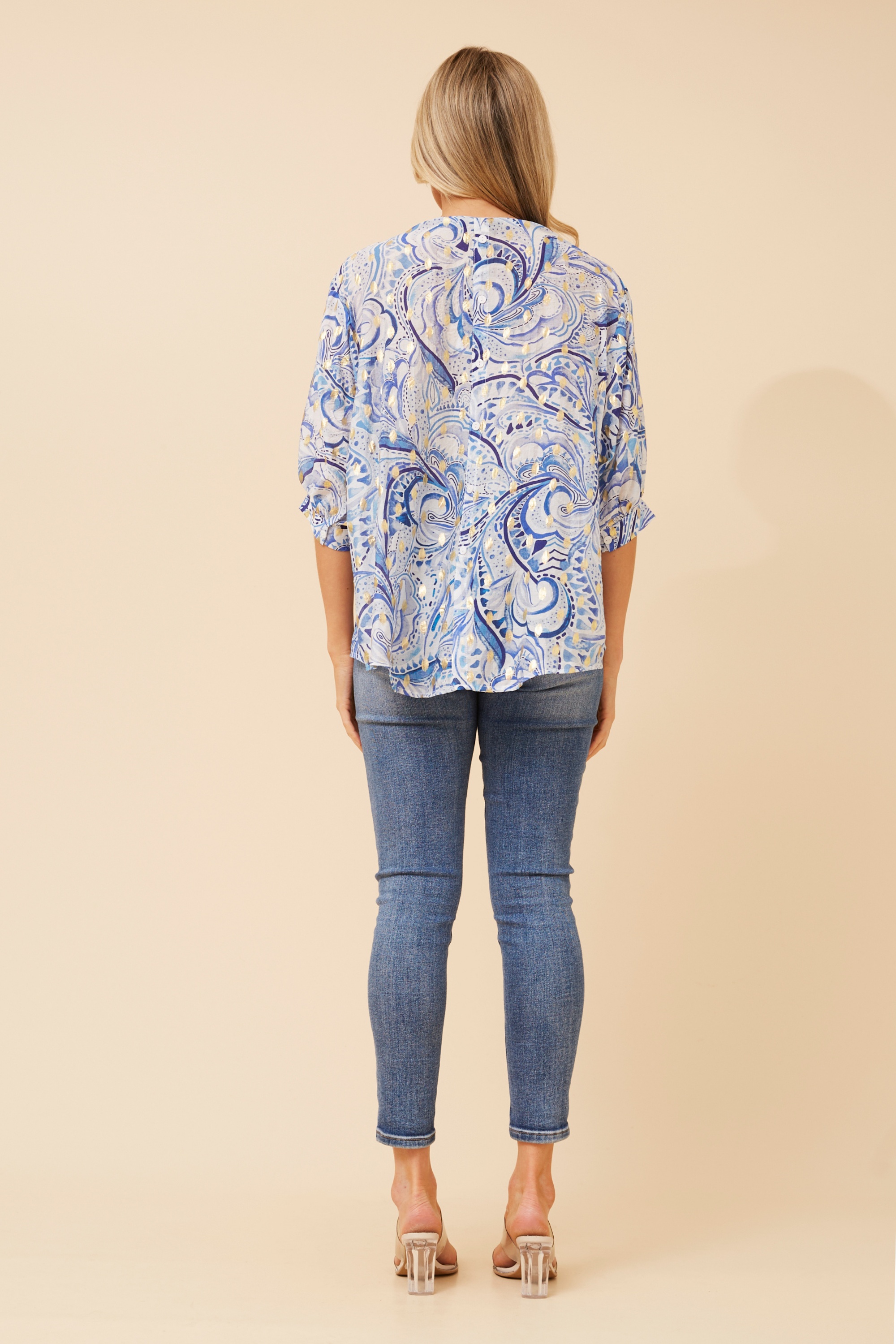 BELINA ABSTRACT PRINT SHIRT