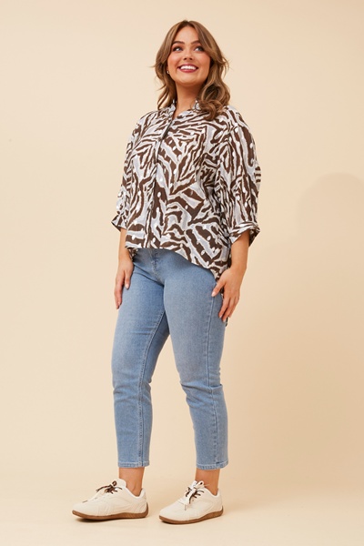 BELINA ABSTRACT PRINT SHIRT
