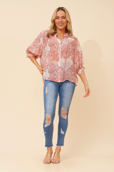BELINA ABSTRACT PRINT SHIRT