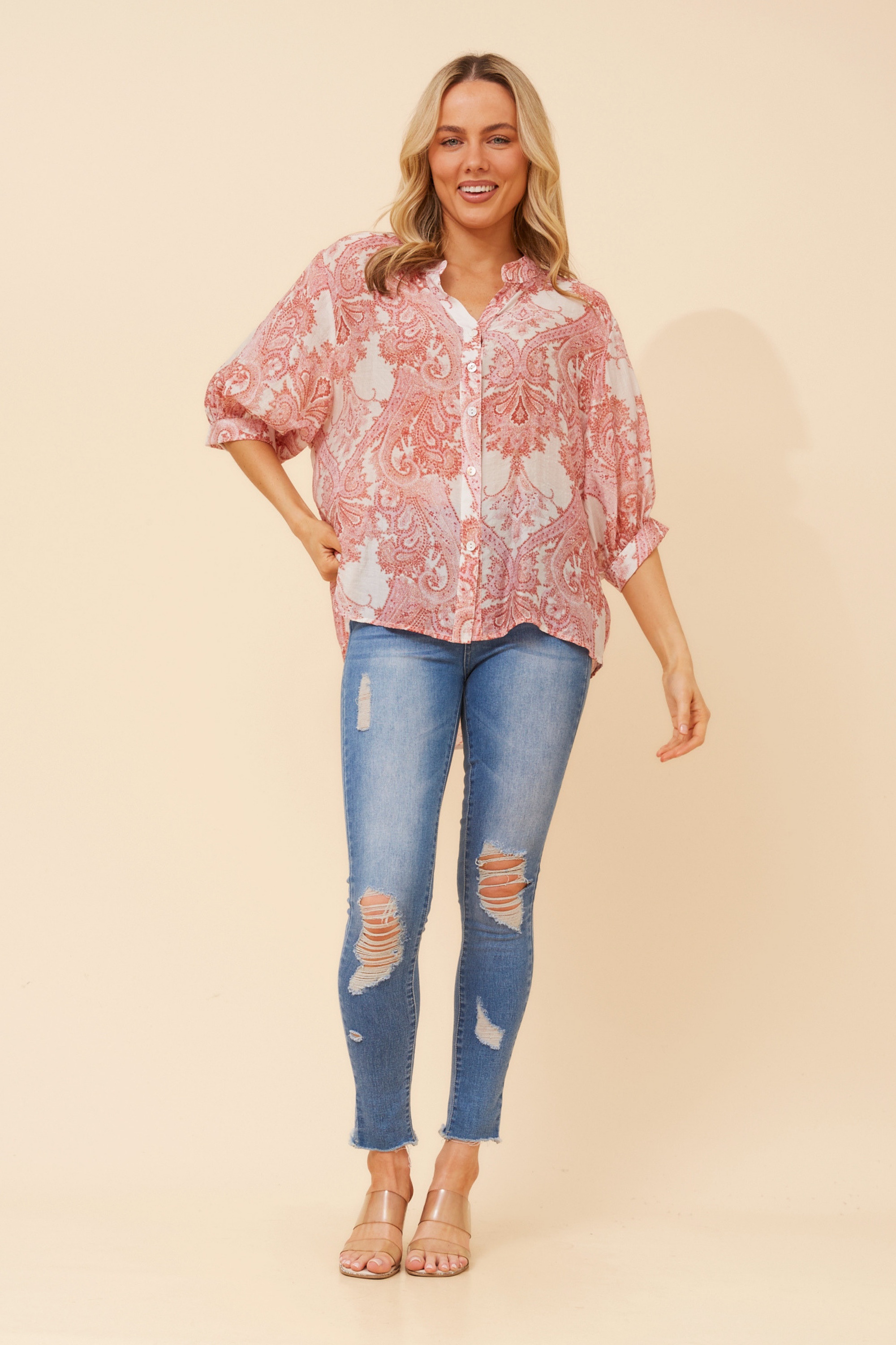 BELINA ABSTRACT PRINT SHIRT