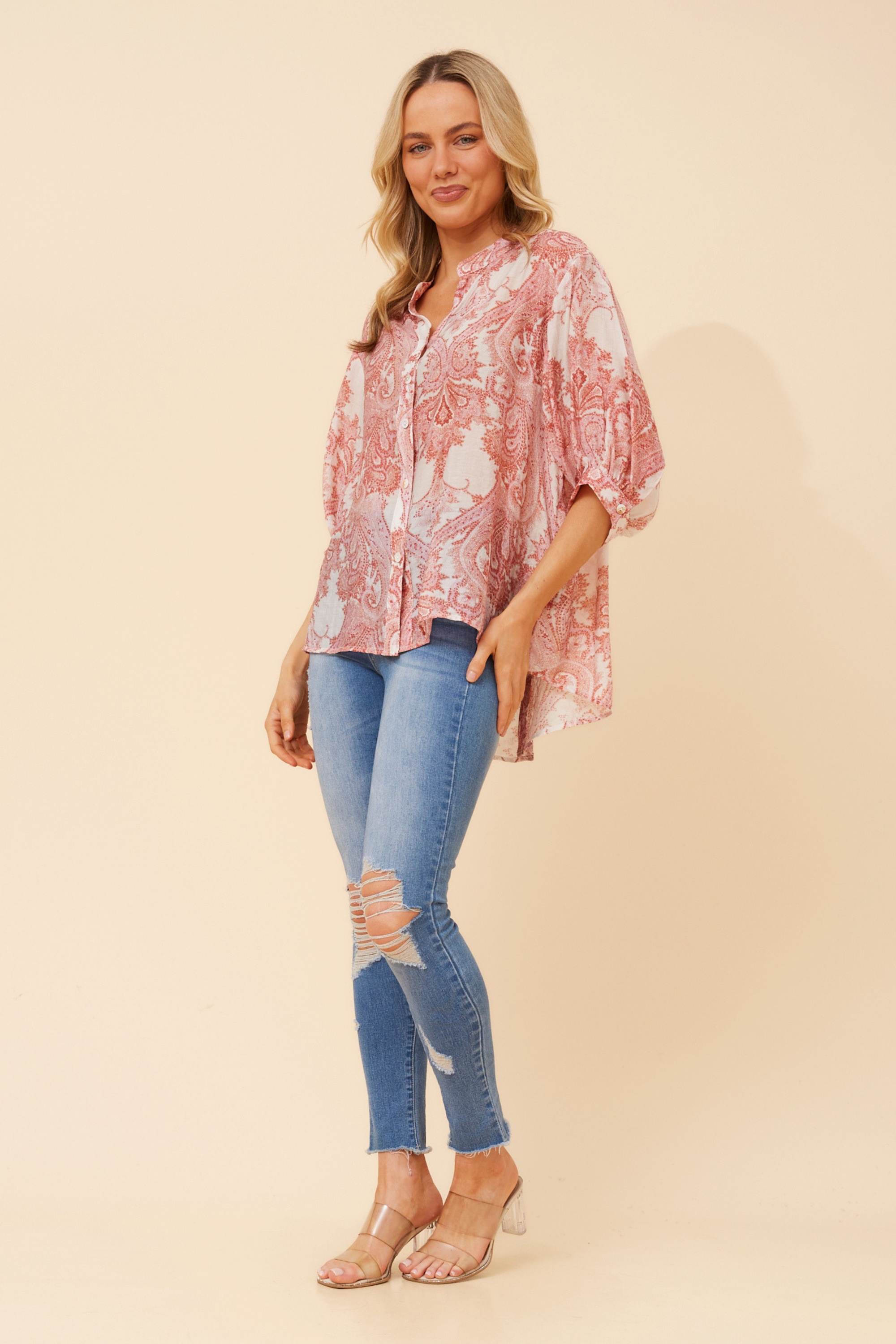 BELINA ABSTRACT PRINT SHIRT