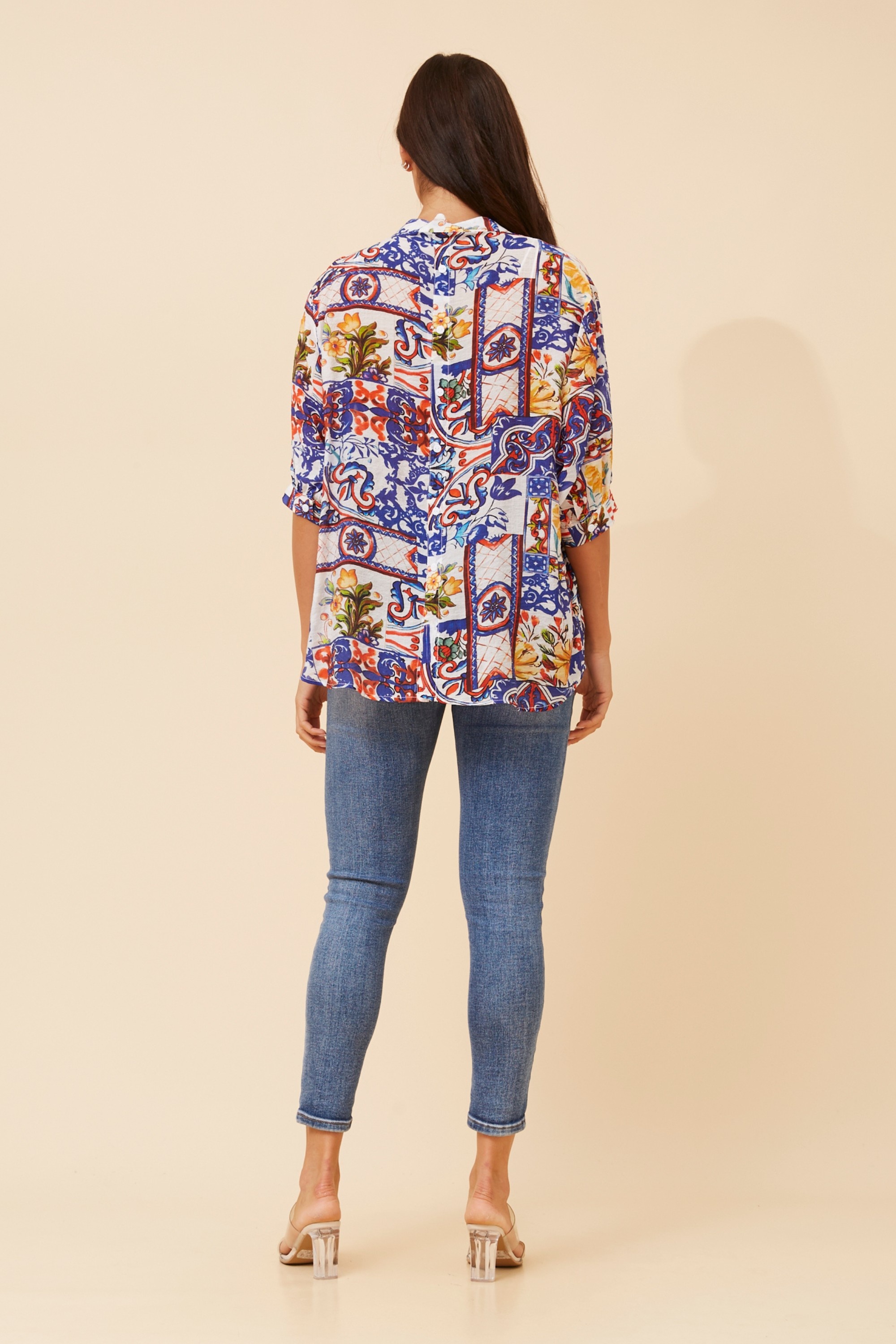 BELINA ABSTRACT PRINT SHIRT