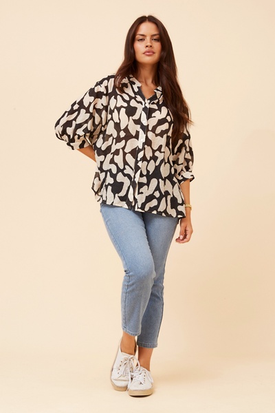 BELINA ABSTRACT PRINT SHIRT