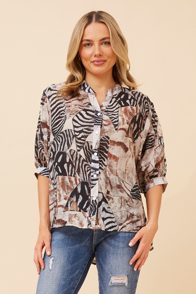 BELINA ANIMAL PRINT SHIRT