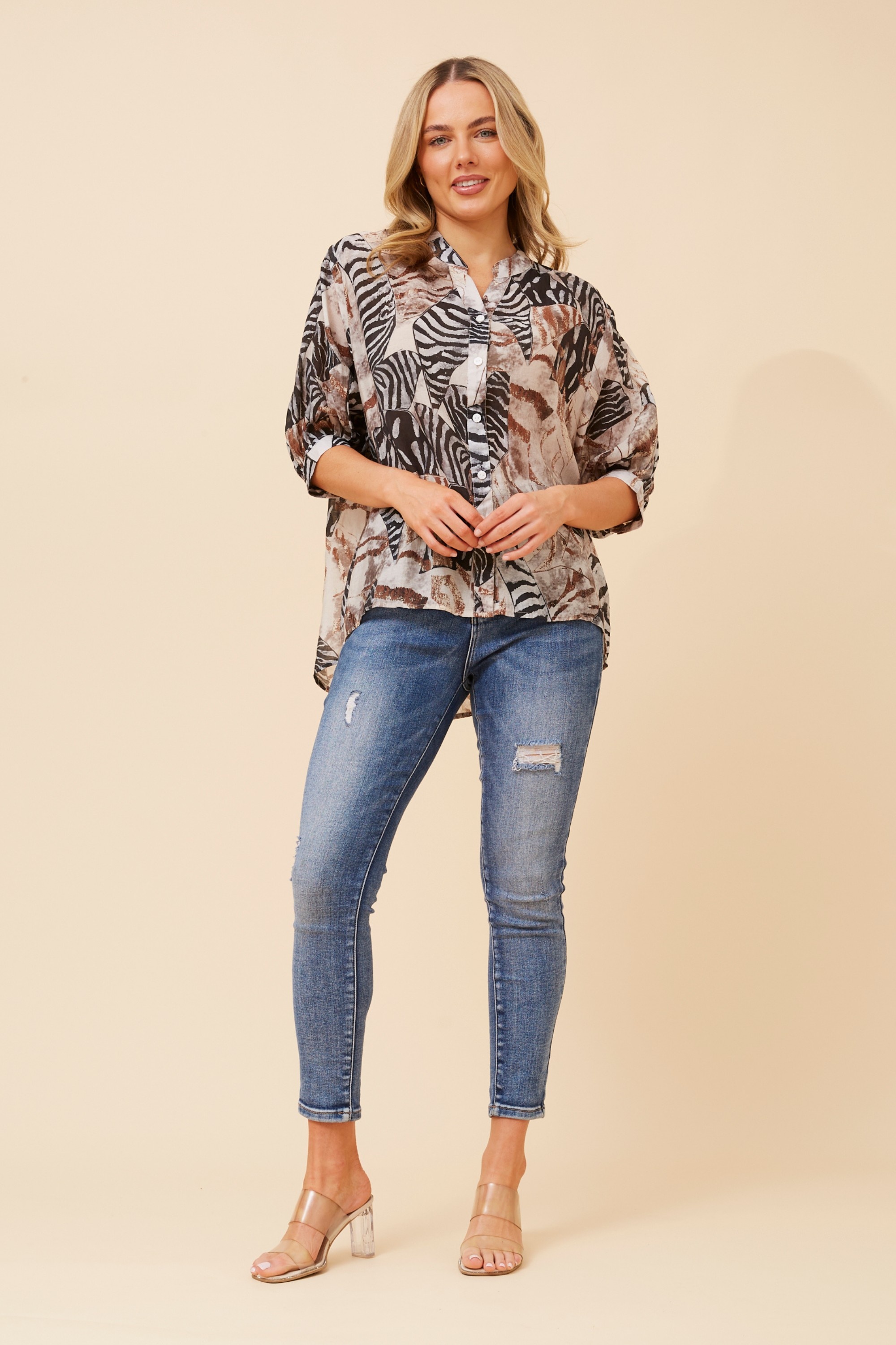 BELINA ANIMAL PRINT SHIRT