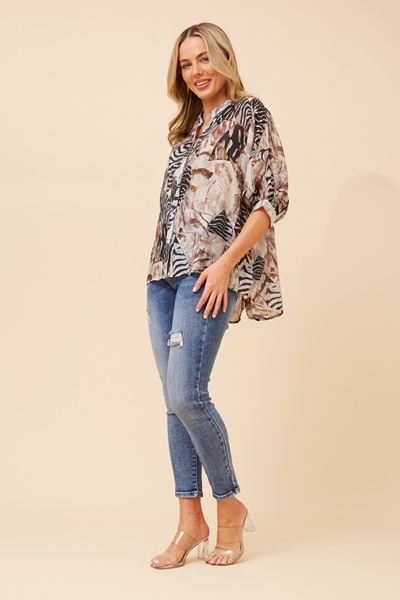 BELINA ANIMAL PRINT SHIRT