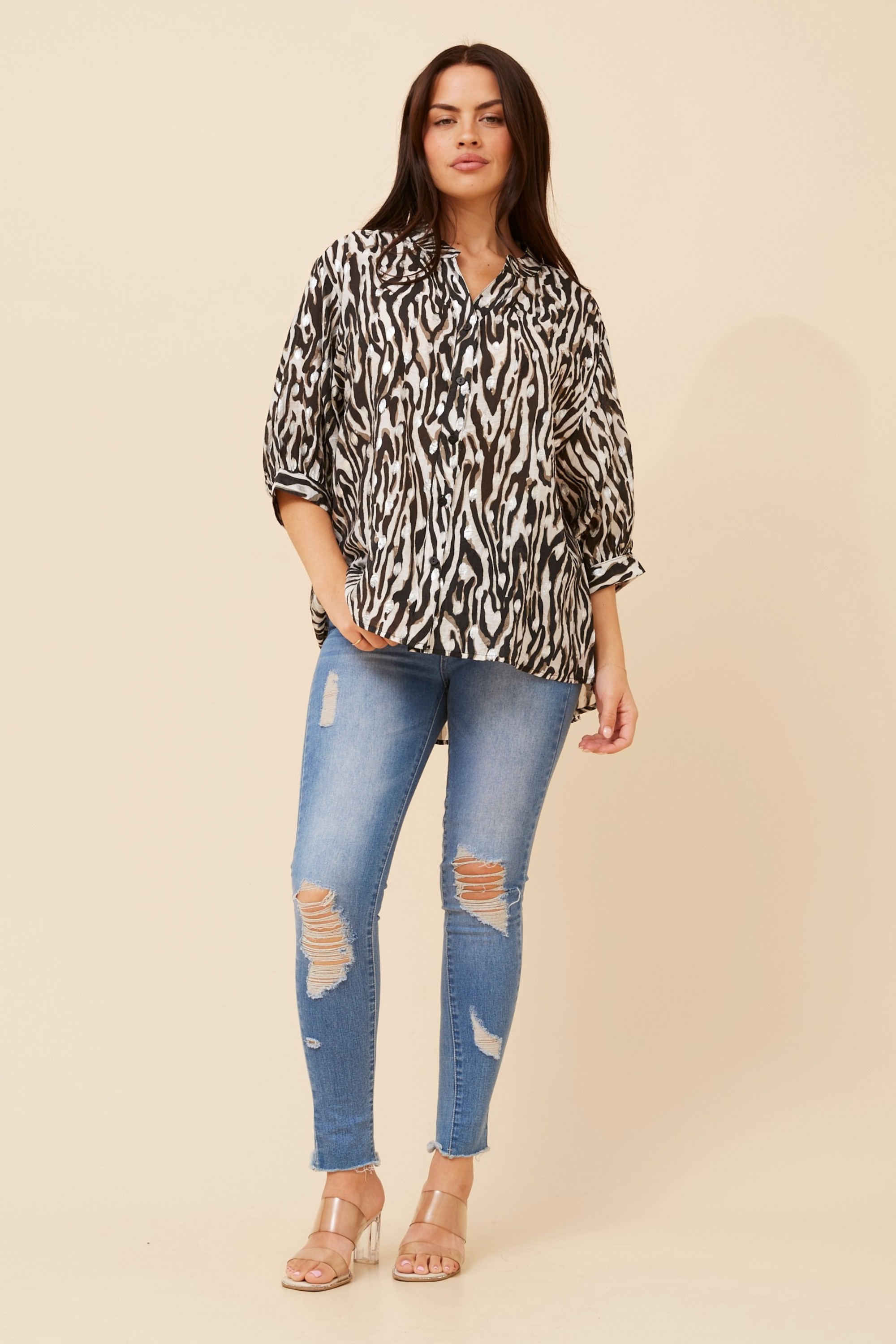 BELINA ANIMAL PRINT SHIRT