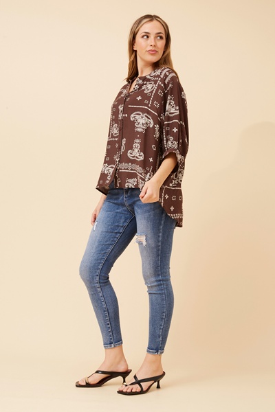 BELINA BANDANA PRINT SHIRT