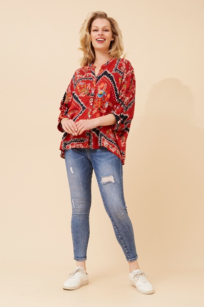 BELINA BOHO PRINT SHIRT