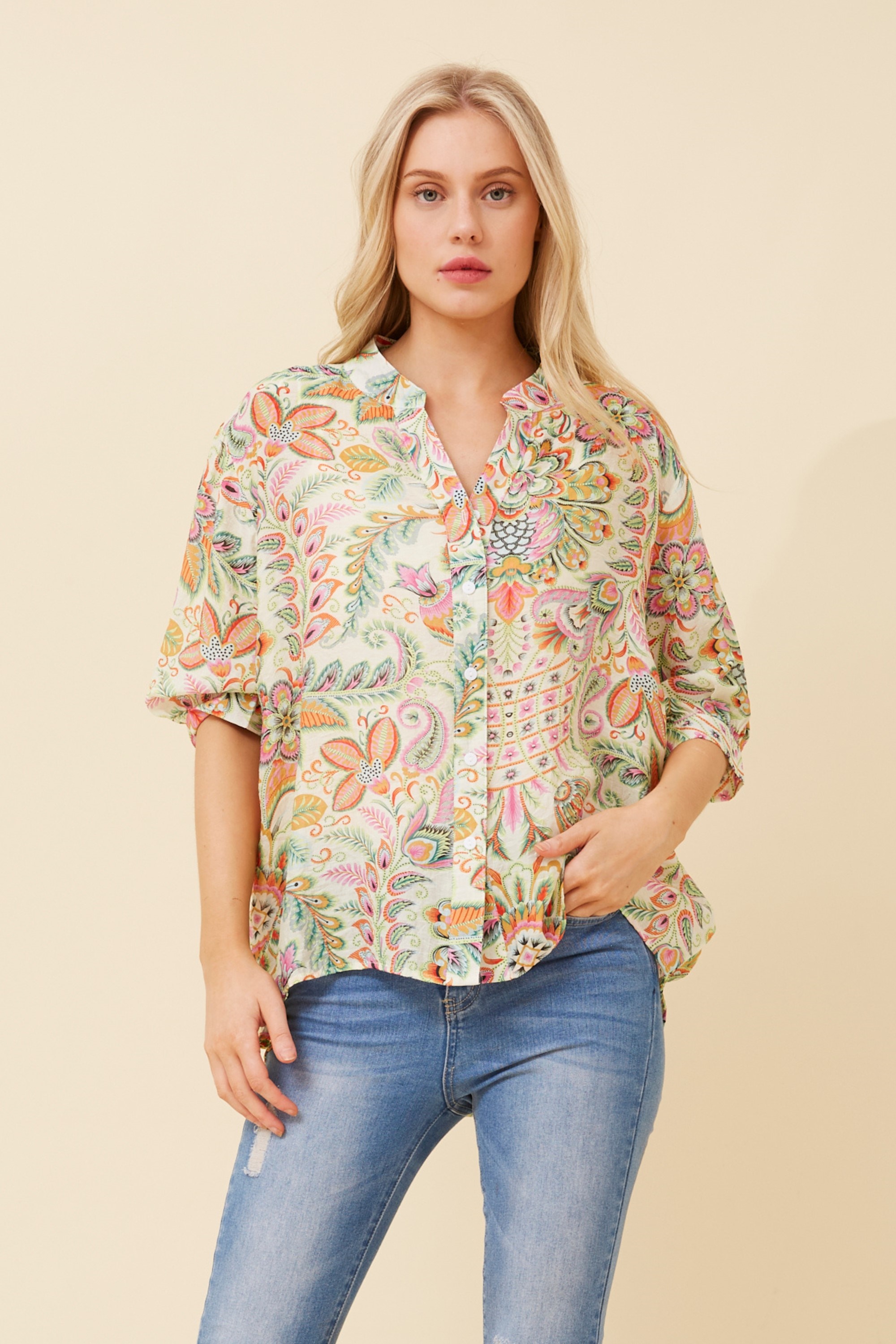 BELINA BOTANICAL PRINT SHIRT