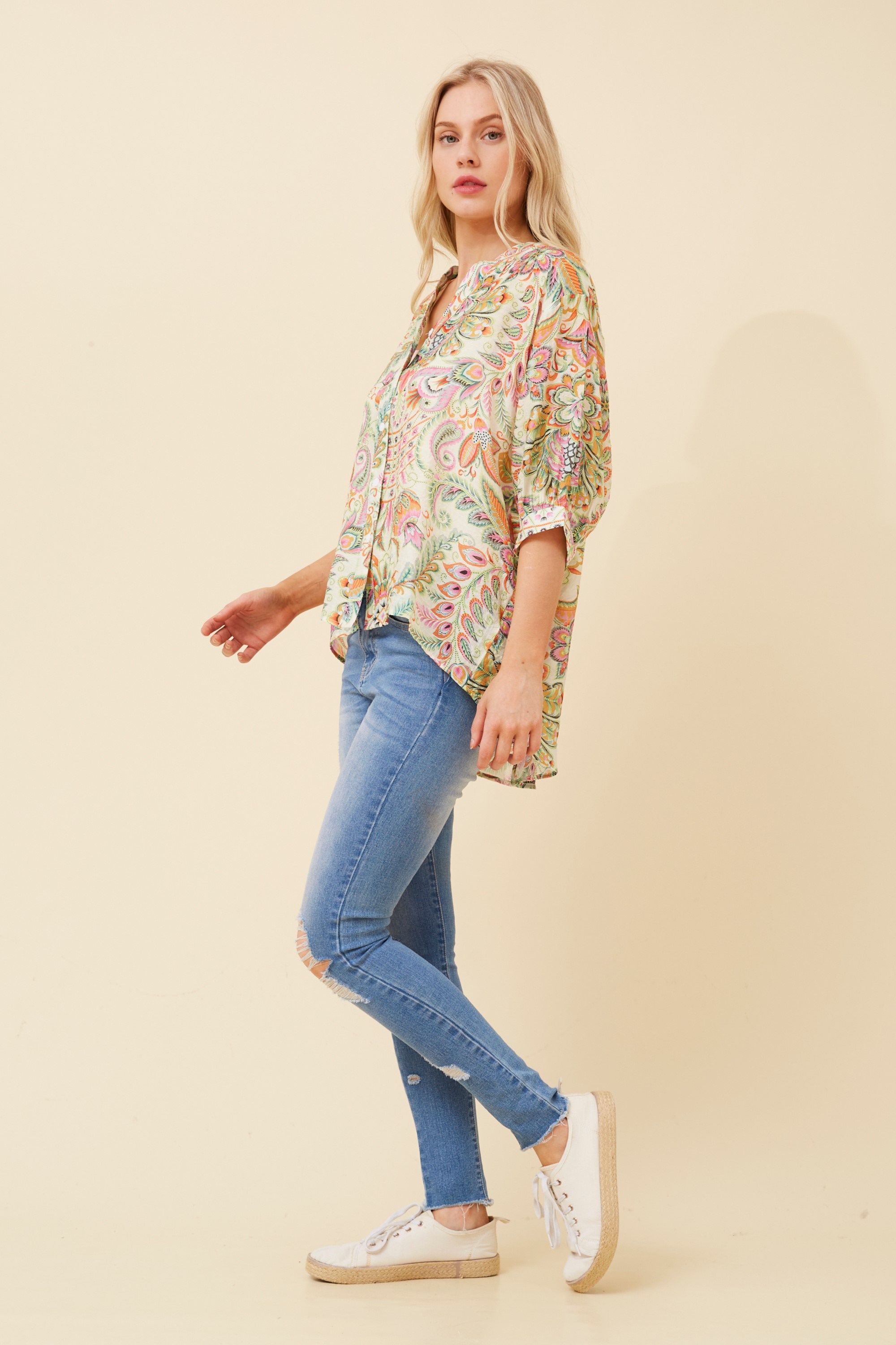 BELINA BOTANICAL PRINT SHIRT