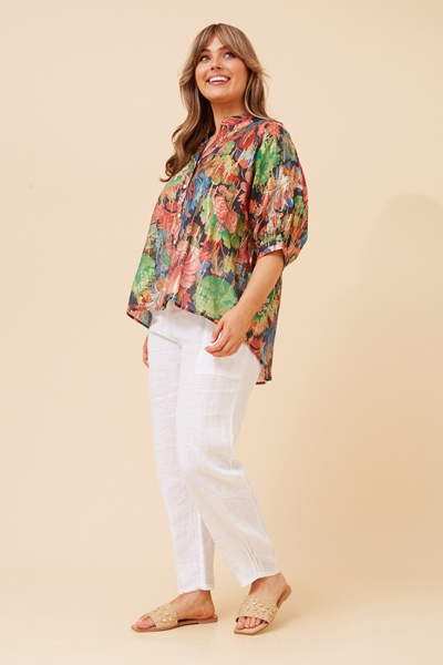 BELINA FLORAL SEQUIN TOP