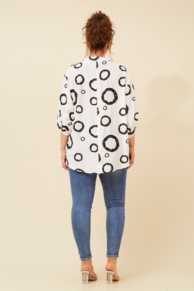 BELINA GEOMETRIC PRINT SHIRT