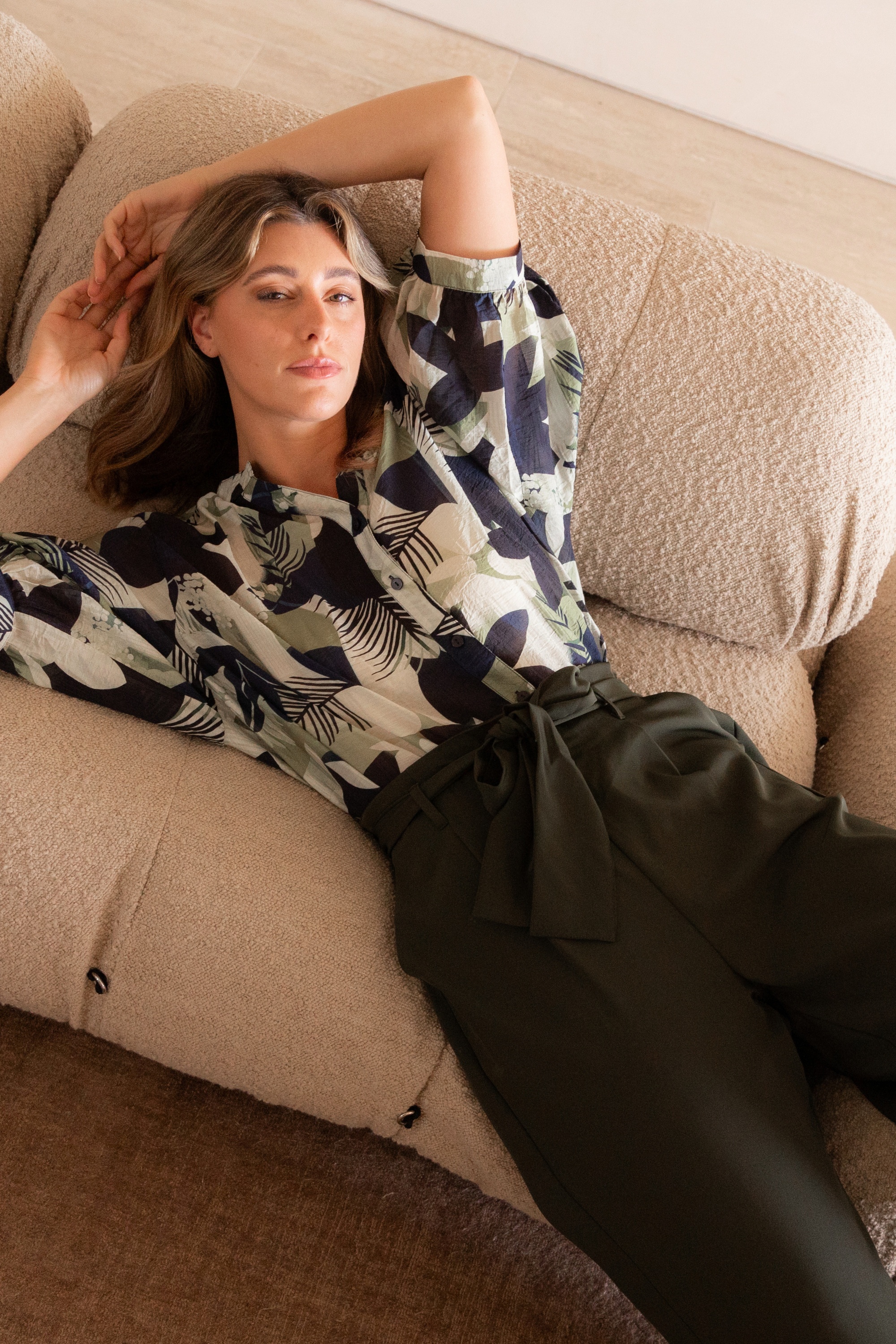BELINA LEAF PRINT SHIRT
