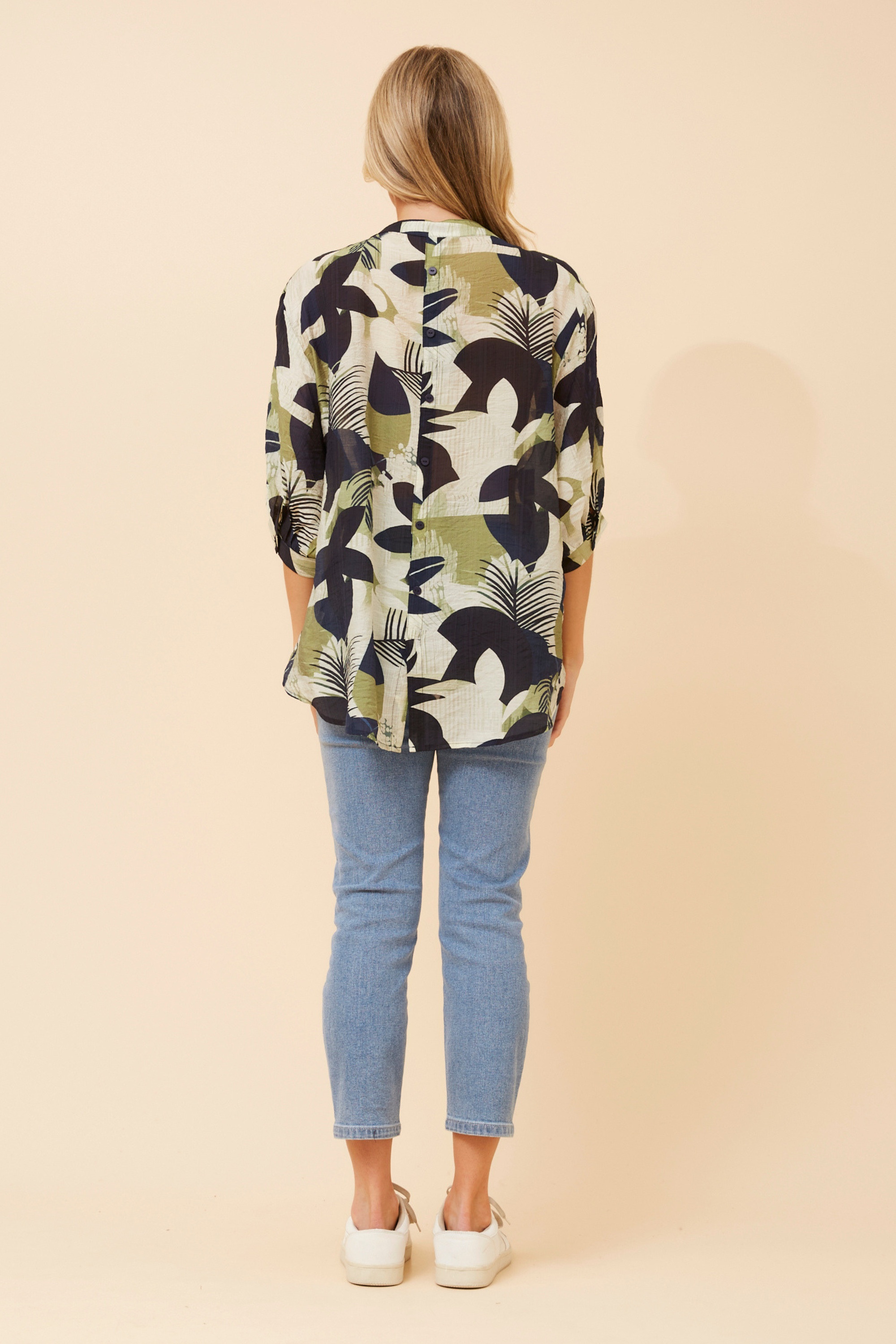 BELINA LEAF PRINT SHIRT
