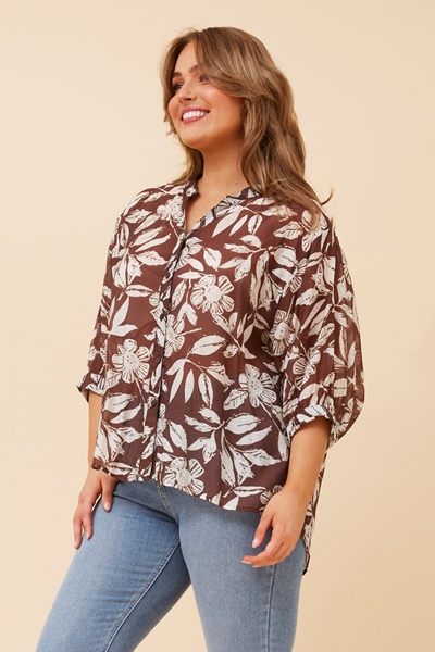 BELINA LEAF PRINT SHIRT