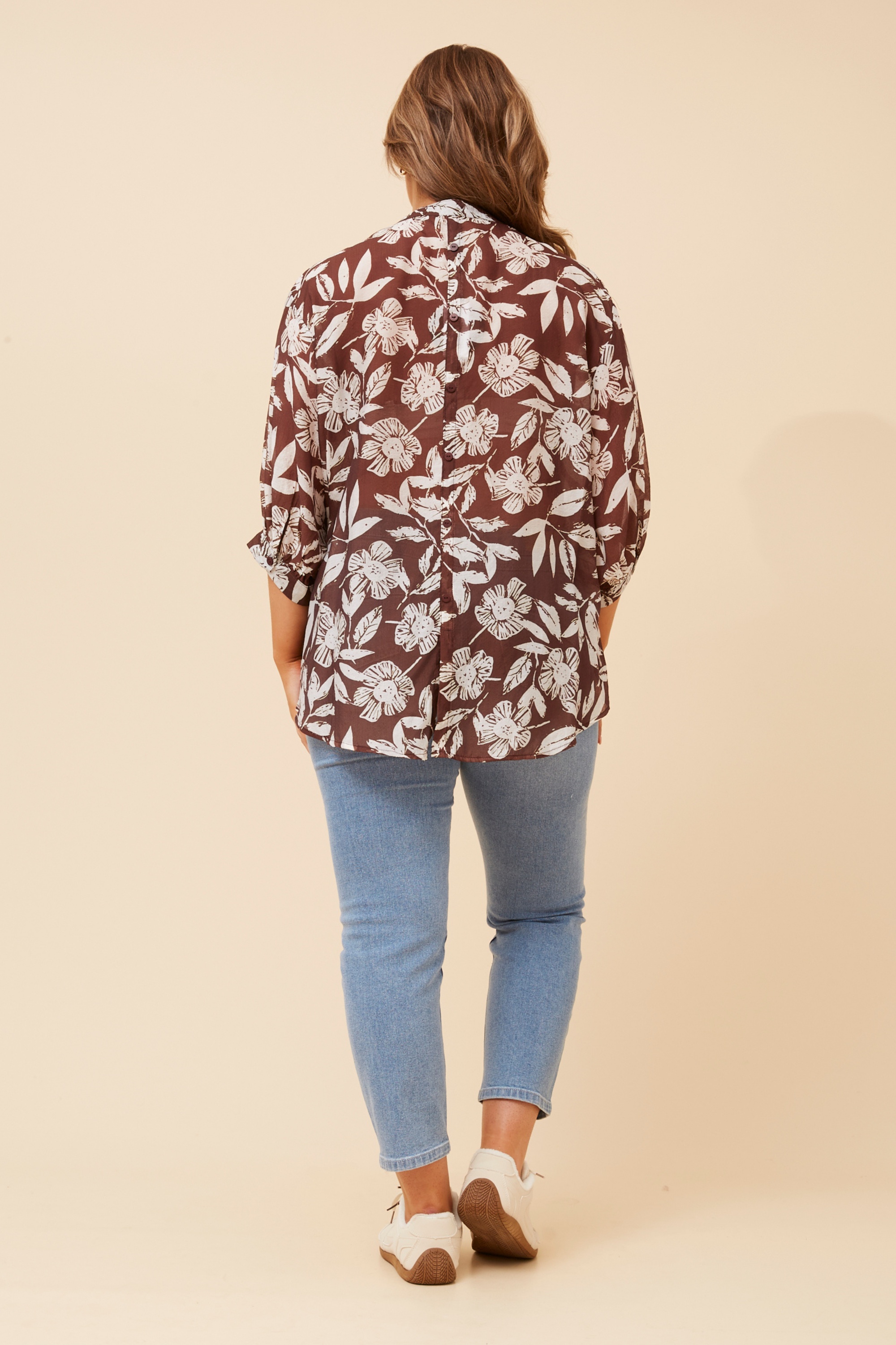 BELINA LEAF PRINT SHIRT
